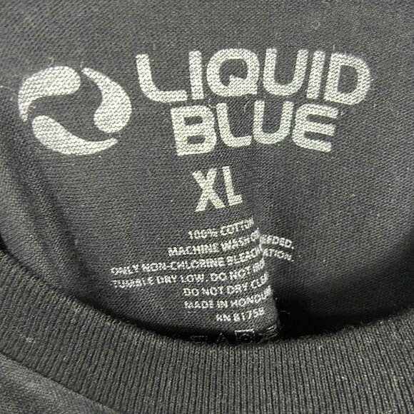 🔥💀🧟 “NEW” ZOMBIE PILE A.O.P. Liquid Blue Horror Halloween Tee XL - Never Worn - Picture 7 of 7